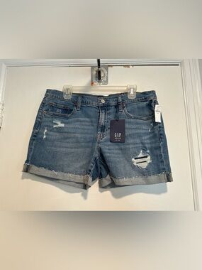 NWT Gap Cuffed Jean Short Sz12/31 Mid Rise Casual Classic Preppy Festival Summer